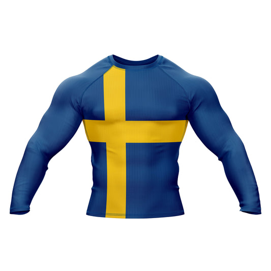 Sweden Jiu Jitsu Flag Grappling Rash Guard