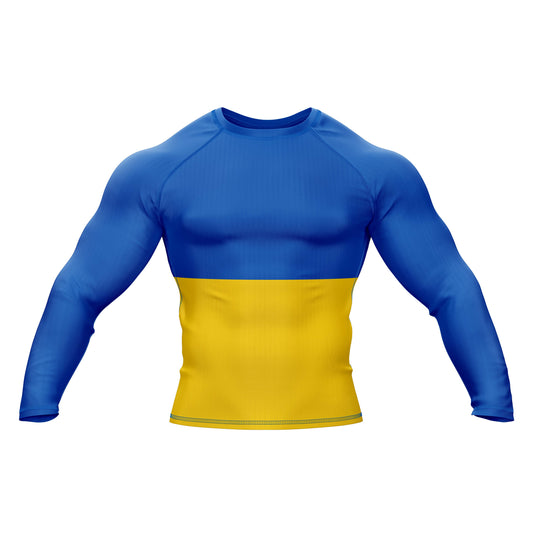 Ukraine Jiu Jitsu Flag Grappling Rash Guard