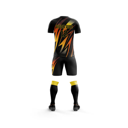 Vigor Vibe Black & Orange Soccer Uniform | Personalized designs for your Team (Soccer-004)