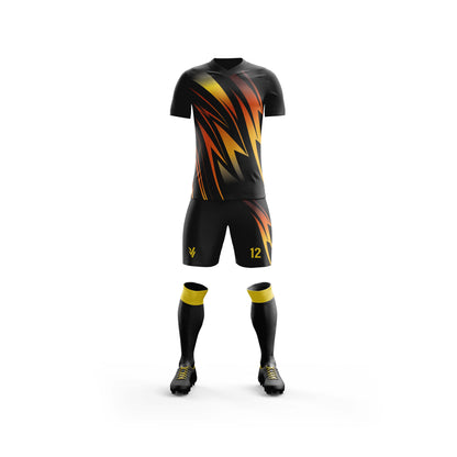 Vigor Vibe Black & Orange Soccer Uniform | Personalized designs for your Team (Soccer-004)