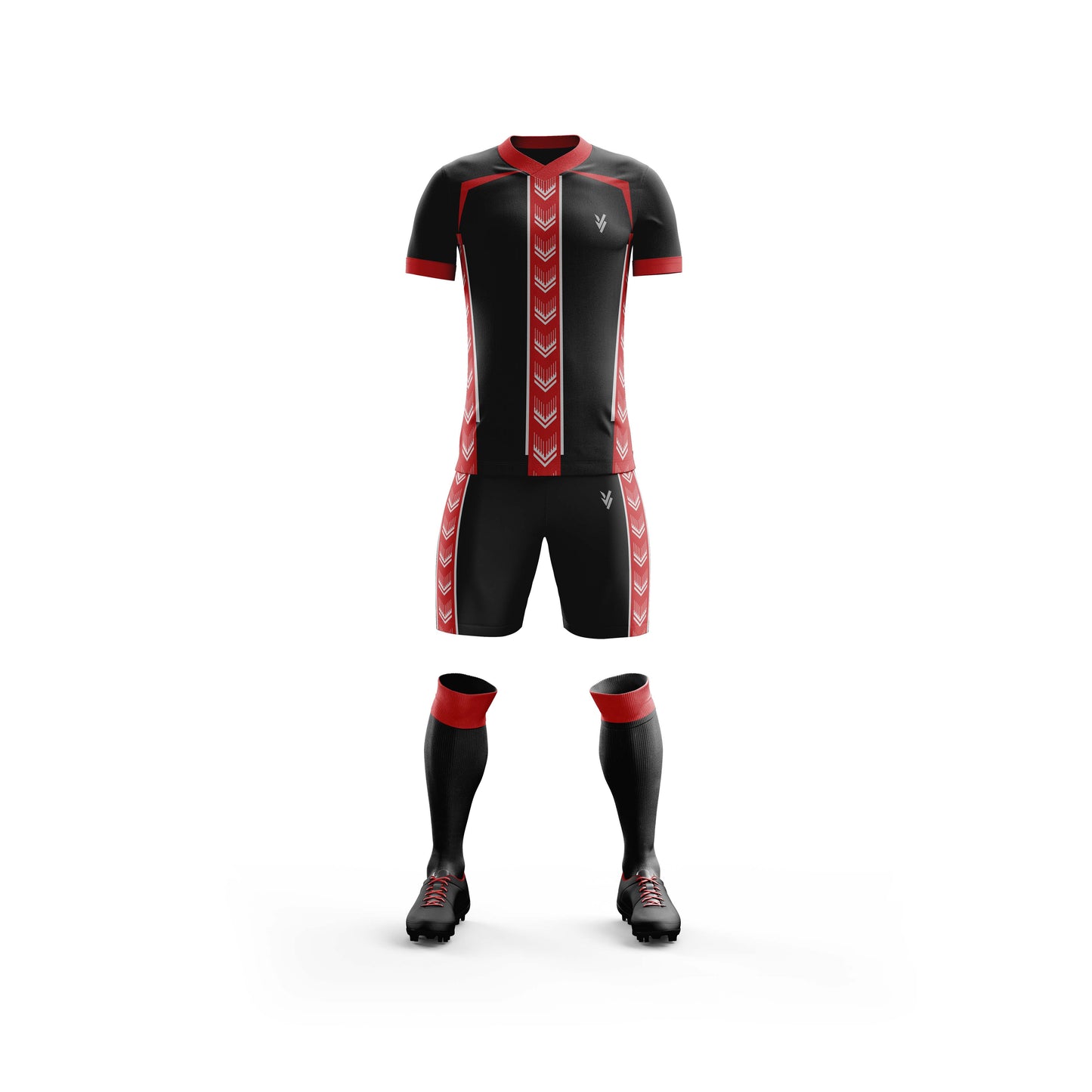 Vigor Vibe Black & Red Soccer Uniform | Personalized designs for your Team (Soccer-001)