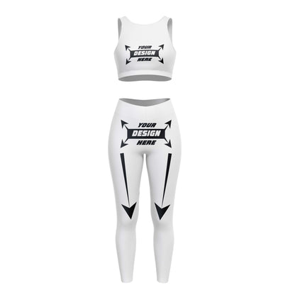 Customize Vigor Vibe Sports Legging & Bra Set White