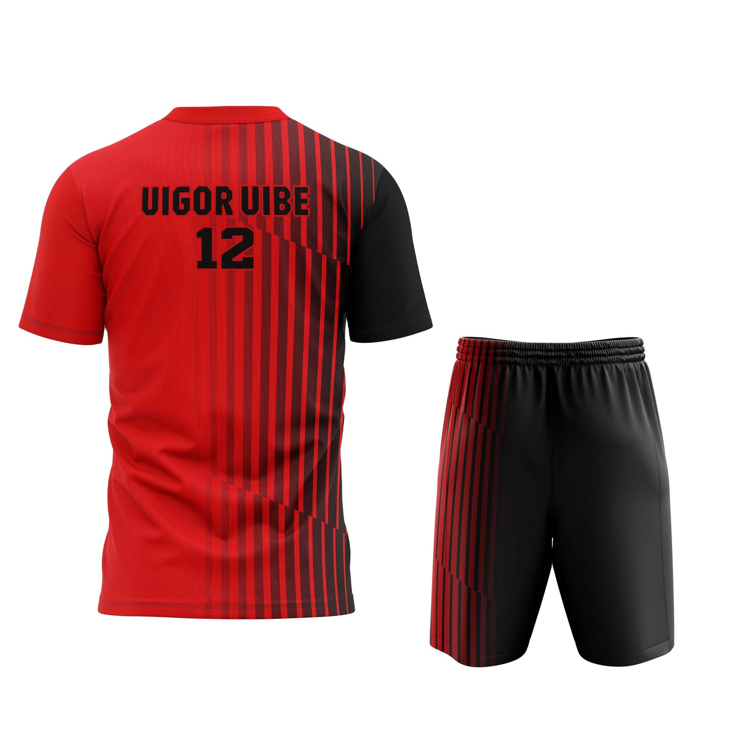 Vigor Vibe Black & Red Volleyball Uniform | Personalized designs for your Team (Volleyball-001)