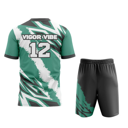 Vigor Vibe Black, Green & White Volleyball Uniform | Personalized designs for your Team (Volleyball-003)