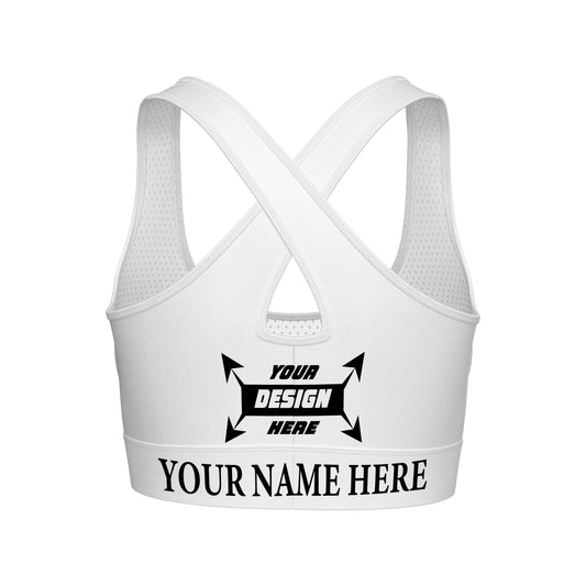 Customize Vigor Vibe Sports Bra White