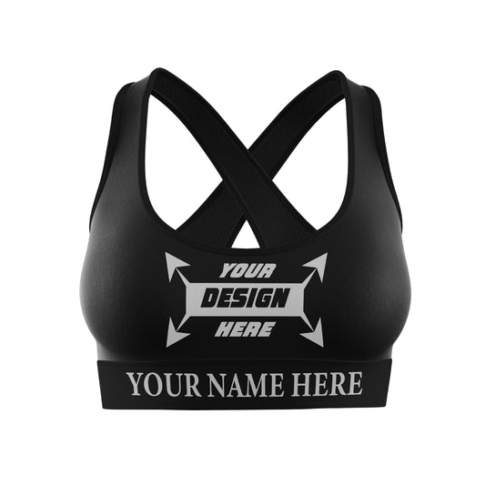 Customize Vigor Vibe Sports Bra Black