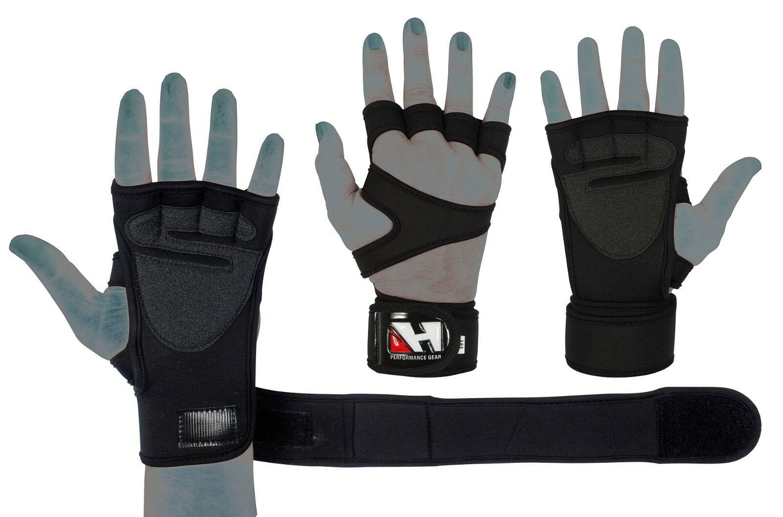 Gym Training Gloves with Wrist Wraps All Size