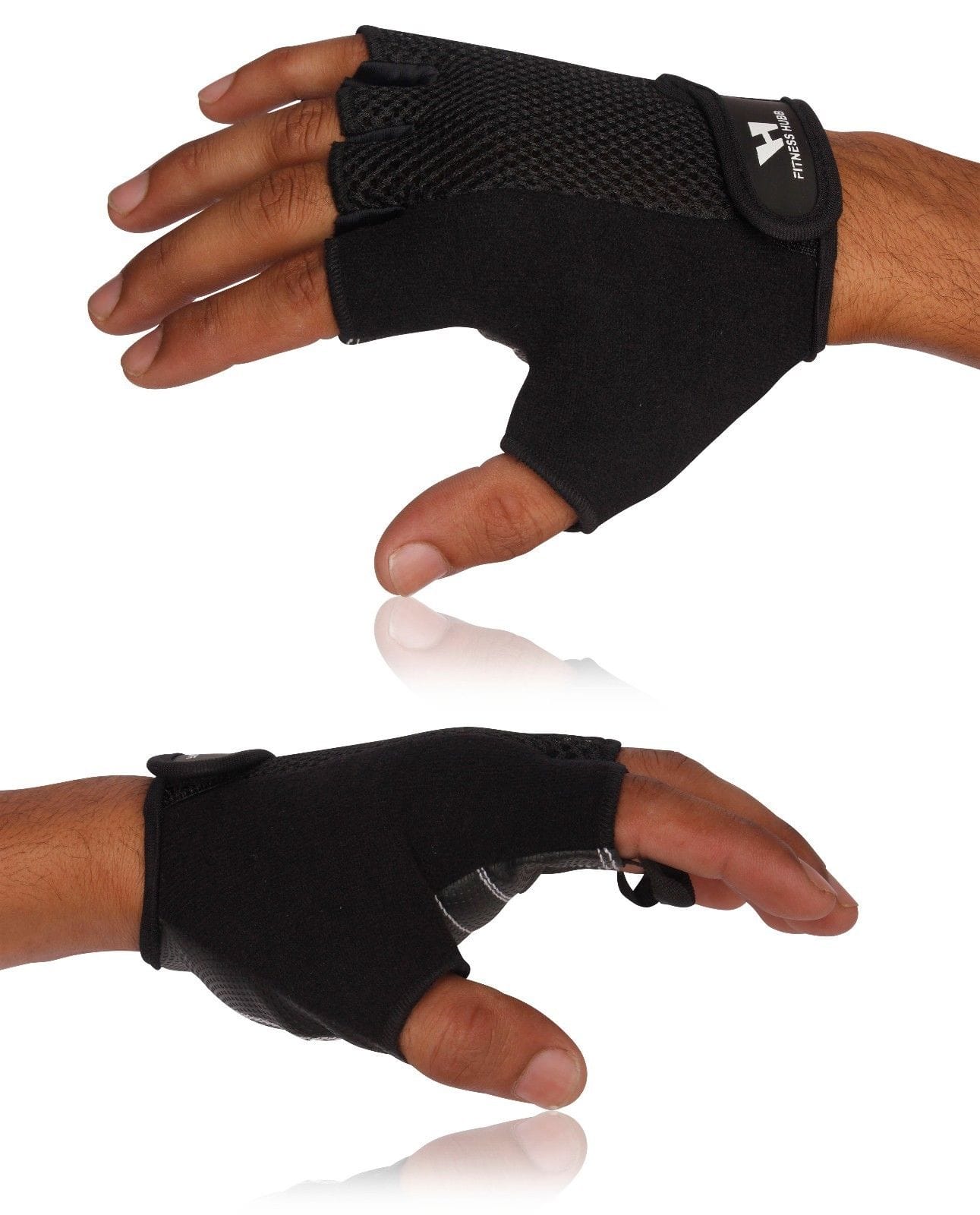 Half Finger Gloves Weight Lifting & Training Side View