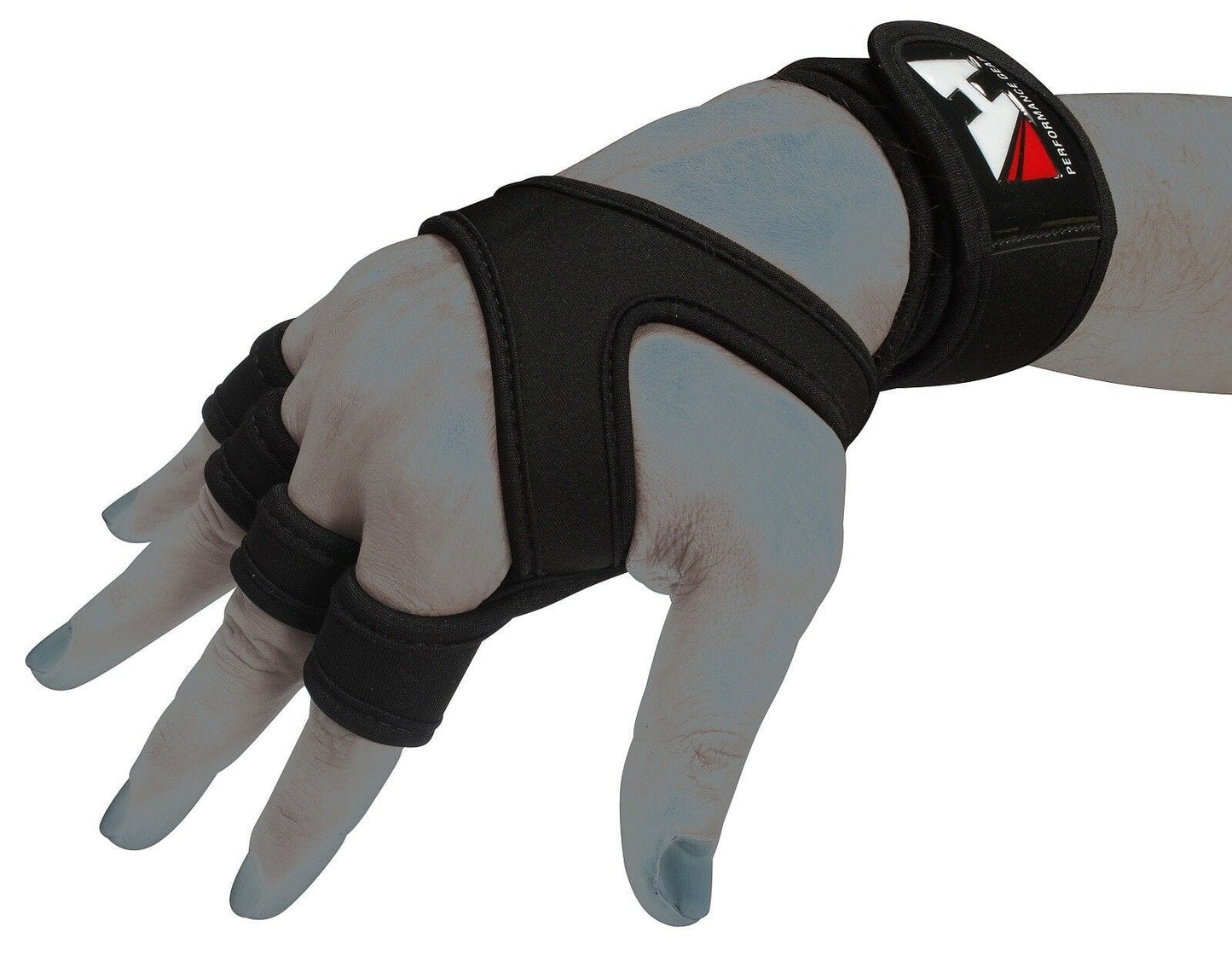 Gym Training Gloves with Wrist Wraps Front & Back Try