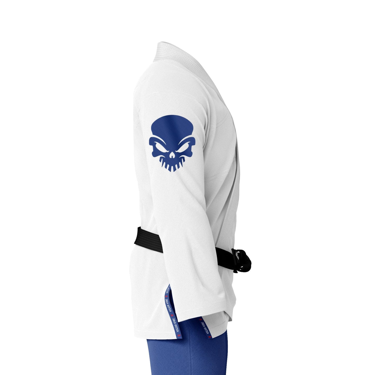 Skull Warrior Brasilianischer Jiu-Jitsu-Gi in Blau und Weiß