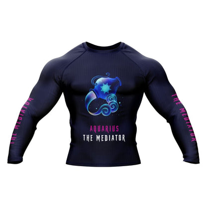 Waterman sterrenbeeld de bemiddelaar marineblauw Premium BJJ Rash Guard voor heren