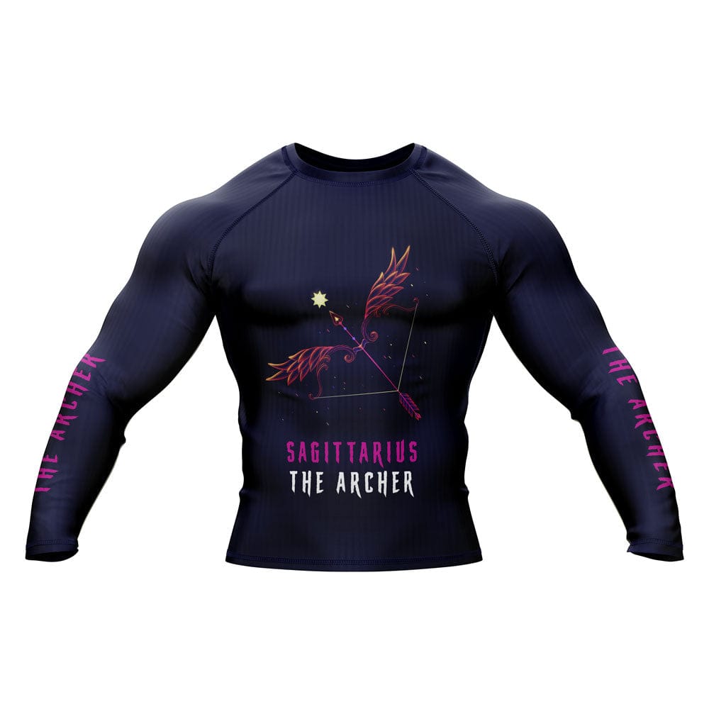 Sagittarius Zodiac Sign The Archer Premium BJJ Rash Guard For Men