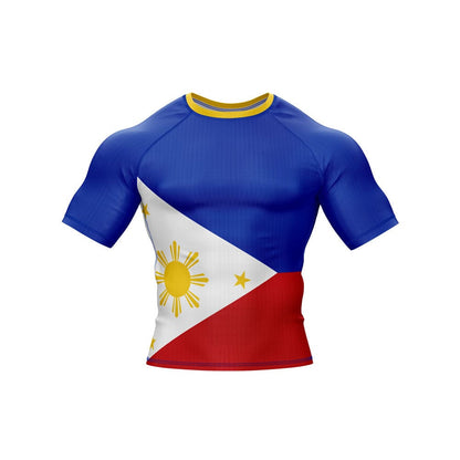 Philippines Jiu Jitsu Flag Grappling Rash Guard