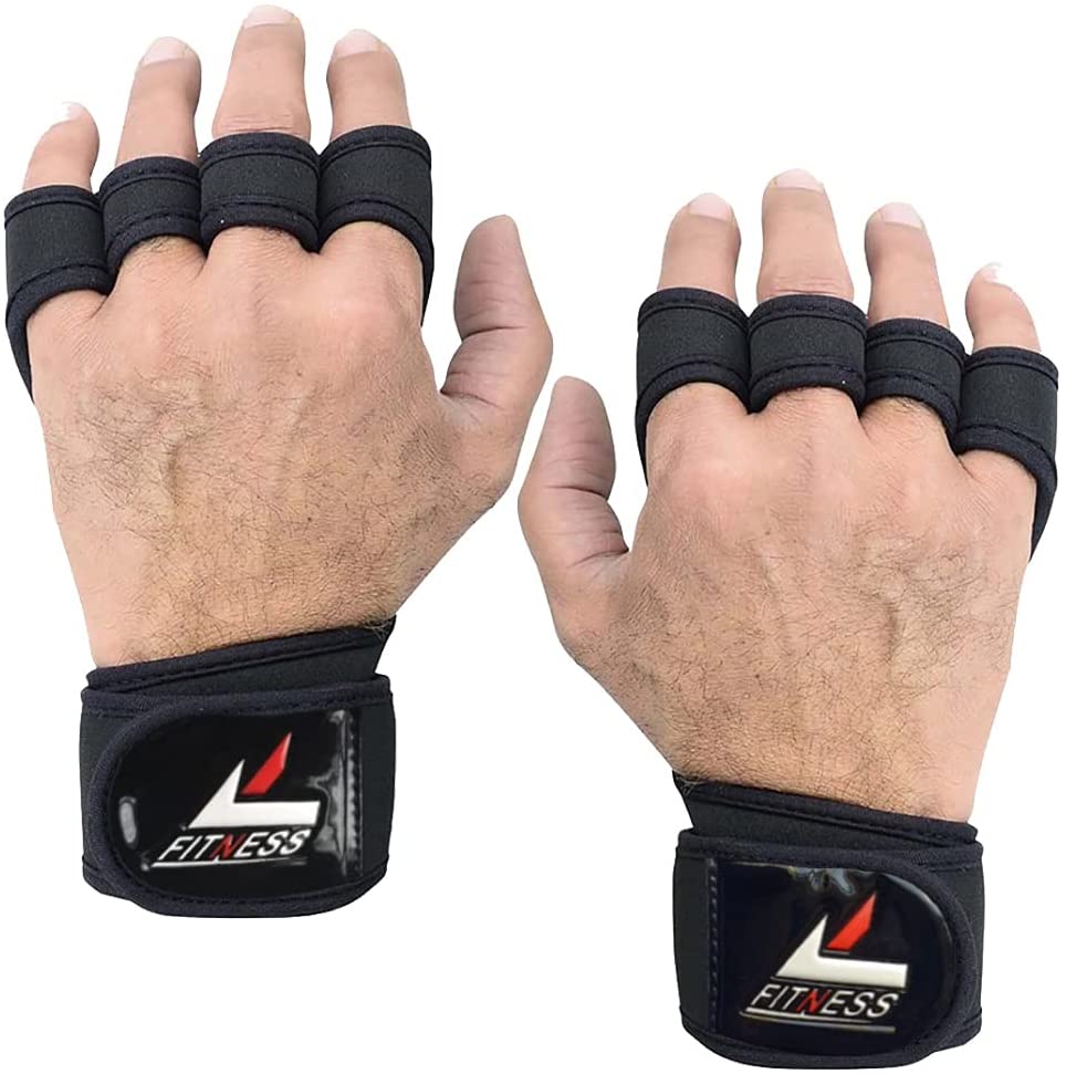 gym gloves with wrist support for training both men & women front